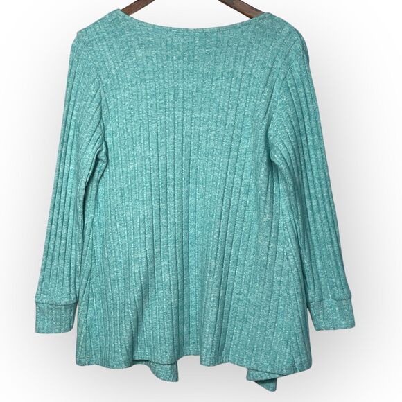 Soft Surroundings Women Open Front Cardigan Size PS Green Stretch - Picture 5 of 9